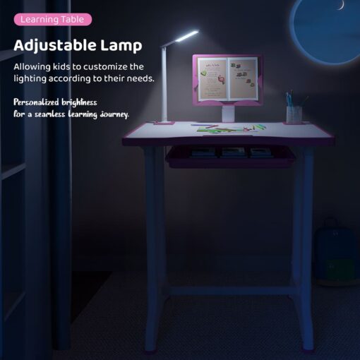 Kids Study Table with Adjustable Lamp