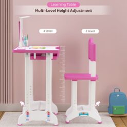 Kids Study Table with Multi Level Height Adjustment