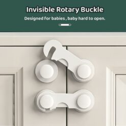 Invisible rotary buckel Wrench style baby door lock