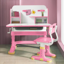 StarAndDaisy Kids Study Table and chair set, Height Adjustable, Storage Shelf, and Book Holder Aged 3-12 years