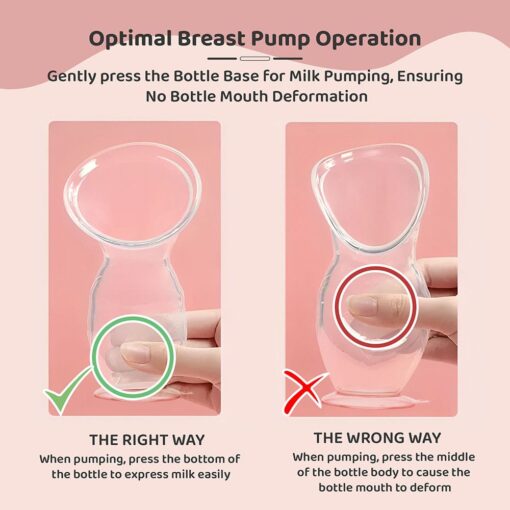 Manual Breast Pump Gently Press Bottle Base