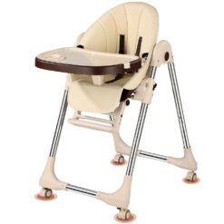 StarAndDaisy Royal Adjustable Feeding High Chair for Baby - Travel Friendly Booster Seat for Kids with 5-point Safety Belt (Brown)