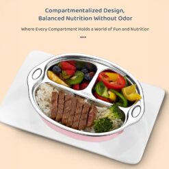 compartmentalized design of baby feeding plates
