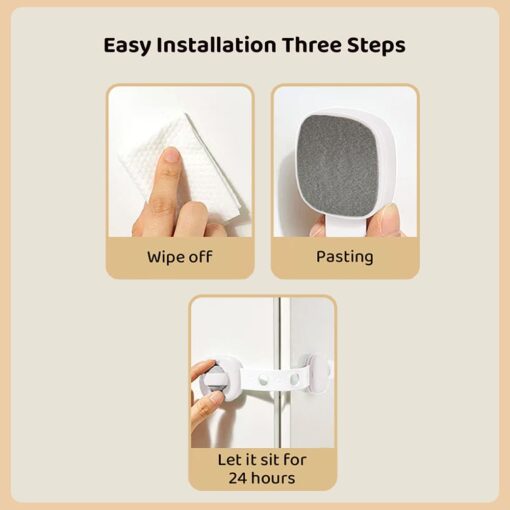 easy installation three steps Large safety lock Flexible and secure locking system