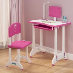 StarAndDaisy Multifunctional Study Table for Kids, Height Adjustable, Storage Cabinet, and Book Holder Aged 3-10 years