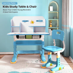 Kids Study Table and Chair with Book Shelf