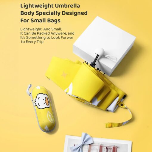 Lightweight Mini Size Umbrella with Capsule Storage Box