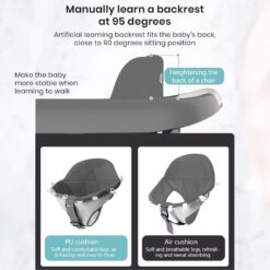 manually learn backrest baby walker