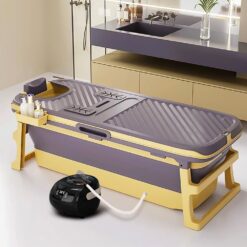 StarAndDaisy Portable Bath Tub for Adults, Multifunctional Bath Tub with Steamer, Spa Bath Bucket - Purple