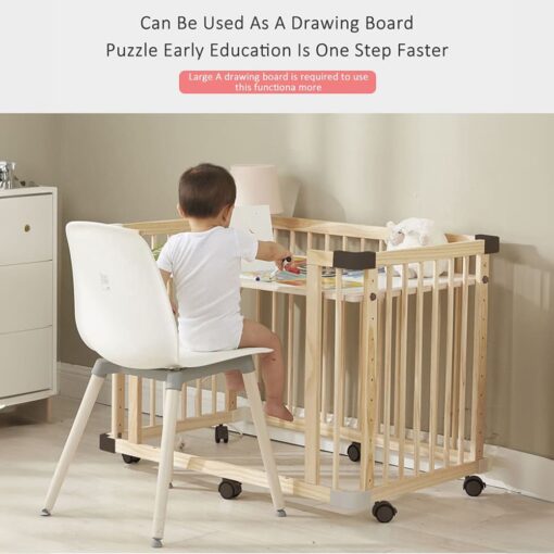 Multifunctional Baby Wooden Cot Converted in Study table