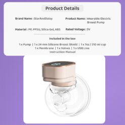 Product Specification of Breast Pump