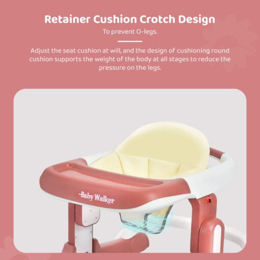 retainer cushion crotch design of baby walker