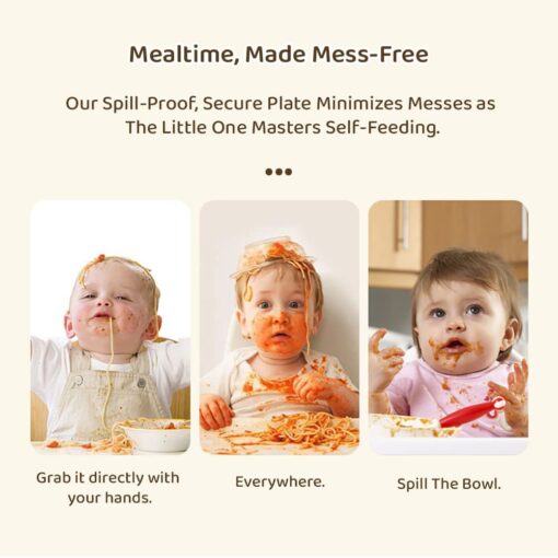 Spill Proof & Mess Free Baby Feeding Plate