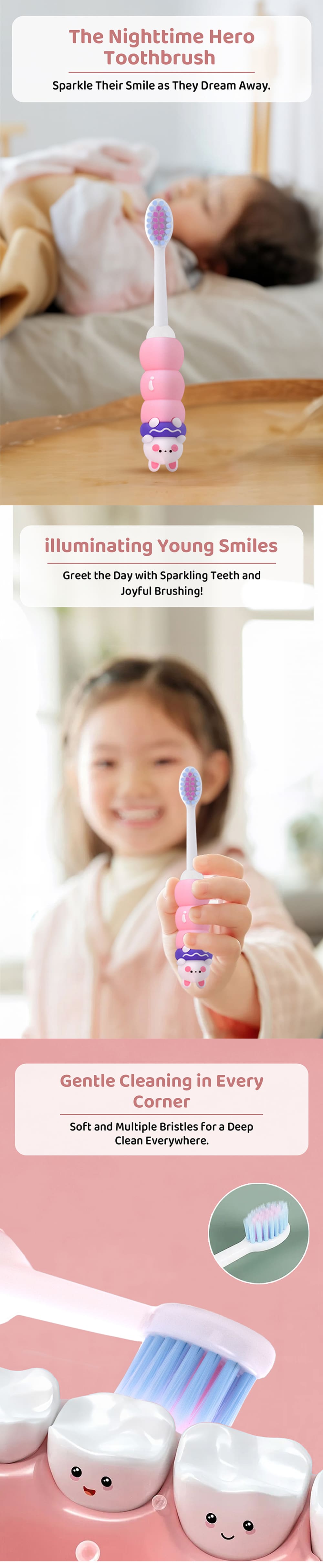 Toothbrush for Kids with Compact Brush Head