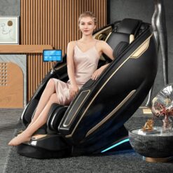 StarAndDaisy Deluxe 3D Ultimate Massage Chair with Zero Gravity, 3D Roller, and LCD Control panel - T400-Black