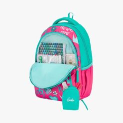 Genie Unicorn Love Boys & Girls School Backpack, Lightweight, Waterproof, Adjustable Shoulder Straps - Pink