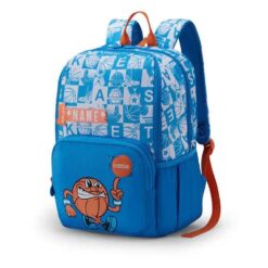 American Tourister Stylish Kids School Backpack With Polyester Fabric, Multiple Organizational Pockets 15Ltr - Diddle 3.0 Baller Blue