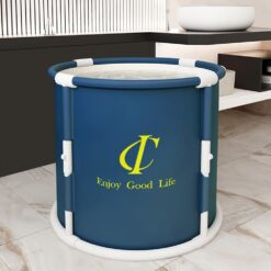 Portable Kids Ice Bath Bucket, Insulated Spa Buckets with Hot and Cold Foldable Bath Buckets with Temperature Resistance