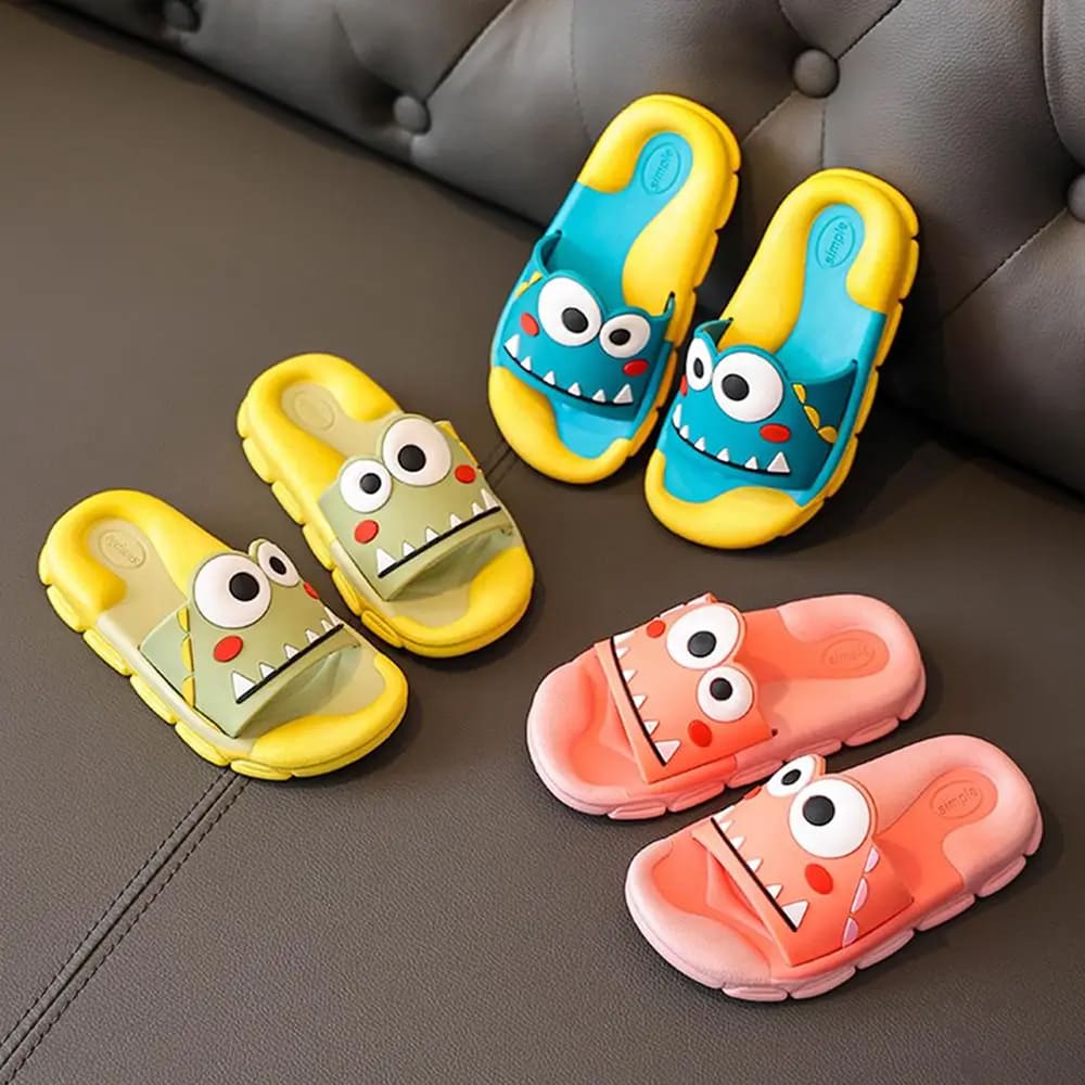 Bulk-buy Cartoon Design Slippers Children Indoor Bathroom Slide Slipper  Outdoor Beach Sandals for Kid price comparison
