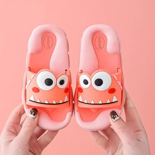 StarAndDaisy Rubber Sole Slipper For Kids, Boys Girls Cute Animated Flip-Flops - JH-520-Pink