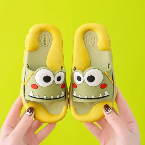 StarAndDaisy Cute Animated Kids Flip Flops, Kids Slipper Slip-Ons Flip Flops Summer Wear - JH-520-YL-AQ