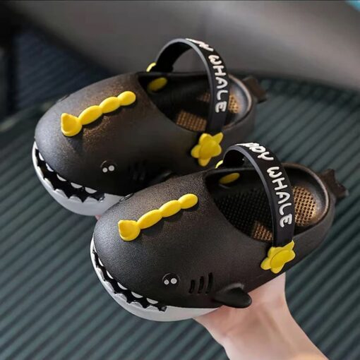 StarAndDaisy Boys & Girls Clogs, Children Kids Casual Cute Shark Design Soft Bottom Non-Slip Sandals - JH-880-BL-YL