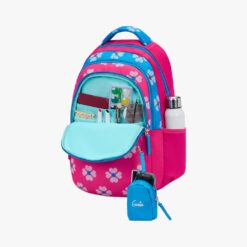Genie Crimson Lightweight School Backpack for kids, Vibrantly Colored Children backpack with Spacious Compartments - Teal