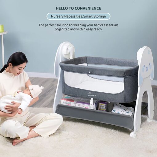 Electric Baby Crib with Smart Storage