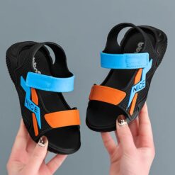 StarAndDaisy Boys Girls Sandals Open Toe Summer Outdoor Sport Sandals for 3-9 Years Kids - JH-1438-BLK