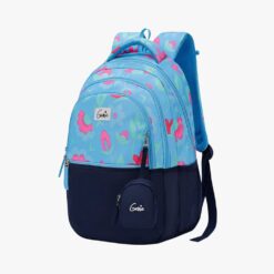 Genie Petunia Trendy Kids School Bag, Water Resistant and Lightweight Bags with Adjustable Padded Shoulder Straps - Blue