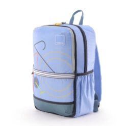 American Tourister Casual Backpack For Students, 20 Ltr, Extra Padding Shoulder, Fine Twill Polyester Printed Trendy Bags - Aleo 3.0 Blue