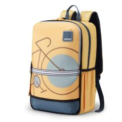 American Tourister Trendy Casual Backpack For Students 20 Ltr, Adorable Printed Backpack 2 Full Compartments - Aleo 3.0-Yellow