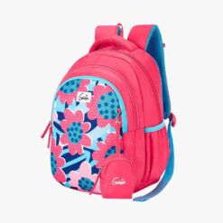 Genie Fluffy Premium Backpack for Kids, Water Resistant and Lightweight Bags, Easy to Carry Bags for Girls - Pink