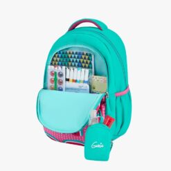 Genie Fruity Kids School Bag, Toddlers Spacious Backpack with Adjustable Padded Straps - Teal