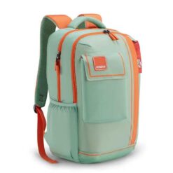 American Tourister Casual Backpacks For Students, 29.5 Ltr, 3 Full Compartments, Dobby Polyester Trendy Bags - Sest 3.0 Green