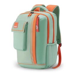 American Tourister Casual Backpacks For Students, 29.5 Ltr, 3 Full Compartments, Dobby Polyester Trendy Bags - Sest 3.0 Green