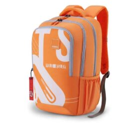 American Tourister Casual Kids School Bags, 29.5 Ltr, 3 Compartments, Dobby Polyester, Printed Design Backpack - Sest 3.0 Orange