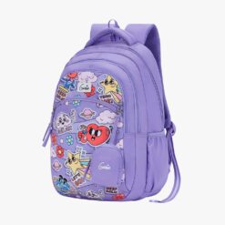 Genie Pearl School Bags for Students, Backpack for Children with Adjustable Straps & Easy to Carry Backpacks - Purple