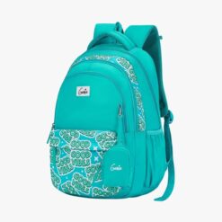 Genie Vibes Trendy School Bag for Girls, Water Resistant and Lightweight Bags with Adjustable Padded Shoulder Straps - Teal