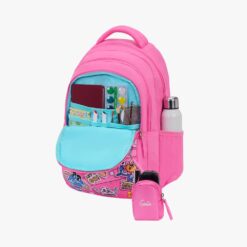 Genie Pearl Multiple Pocket Bags for Students, Backpack for Children with Adjustable Straps & Easy to Carry Backpacks - Pink