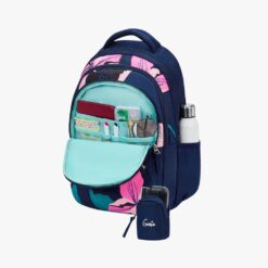 Genie Petunia Trendy School Bag for Children with Adjustable Padded Shoulder Straps - Navy Blue