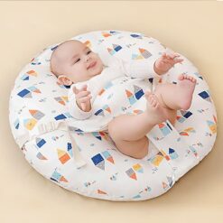 StarAndDaisy Newborn Feeding Pillow, Baby Nest Bumper Portable Crib Infant Mattress Cushion with Detachable Belt - Fort Print