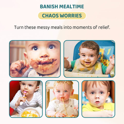 Reusable Silicone Feeding Bibs for Toddlers