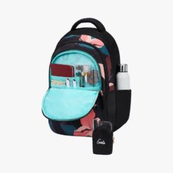 Genie Petunia Trendy School Bag for Kids with Adjustable Padded Shoulder Straps - Black