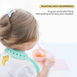 Infants Feeding Bibs with 6 Adjustable Neck Button