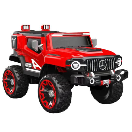 StarAndDaisy Ride On Jeep for Kids, Big Size 2 Seat, M3 Player, LED Lights, and Bluetooth Remote - 1699 (1288-Red)