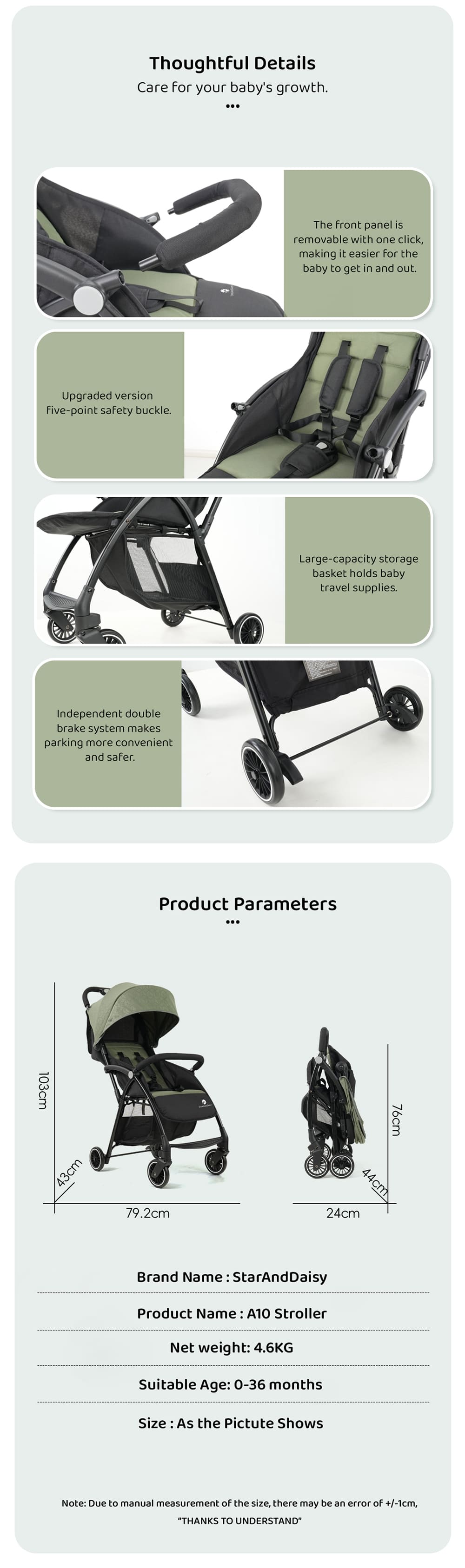 Compact Foldable Stroller for Small Spaces