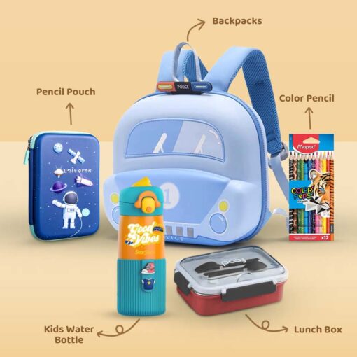 Kids School Supplies Combo Set, Complete School Bag Pack for Children