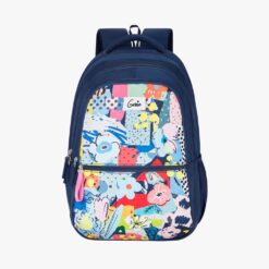 Genie Phoenix 36L Kids Laptop Backpack With Rain cover, Premium Nylon Fabric, and Extra Shoulder Padding Straps - Navy Blue