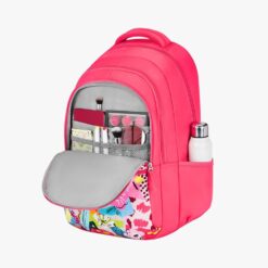 Genie Phoenix 36L School Backpack With Rain cover, Extra Shoulder Padding Straps, and Water Resistance - Pink
